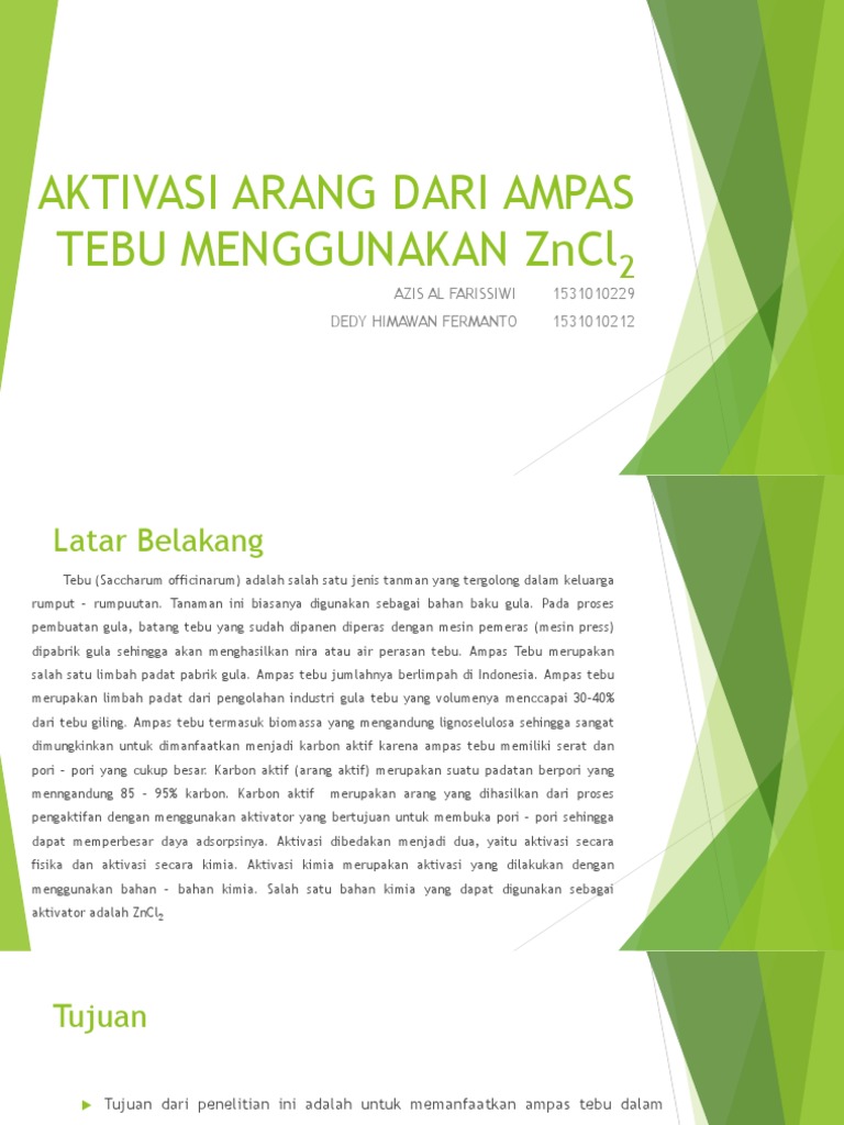 Aktivasi Arang Aktif Menggunakan Zncl2 Stgh Pdf