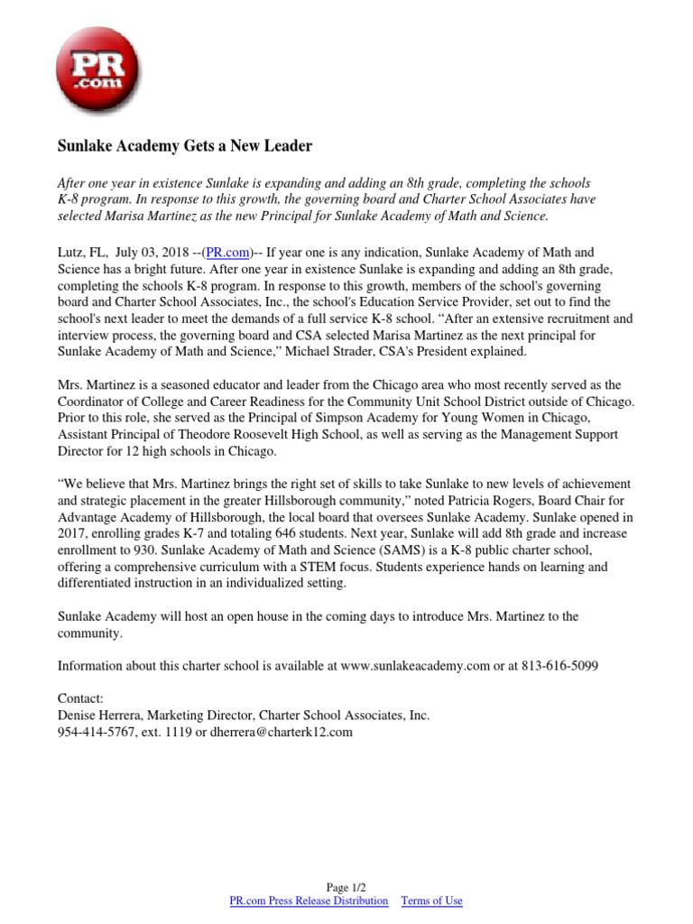 sunlake-academy-gets-a-new-leader-pdf-education-theory-communication