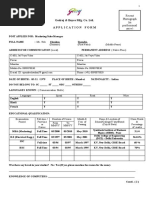 Application Form Godrej