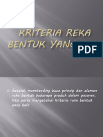 Kriteria Reka Bentuk Yang Baik