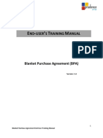 Blanket Purchase Agreement User Manual
