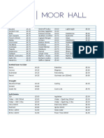 Bar Price List 2018 PDF