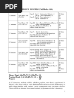 PHYSICS HONOURS (Full Marks: 800)