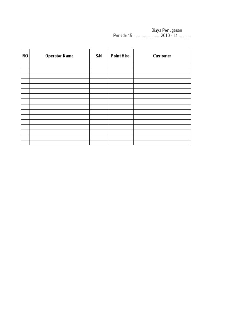 Contoh Form | PDF