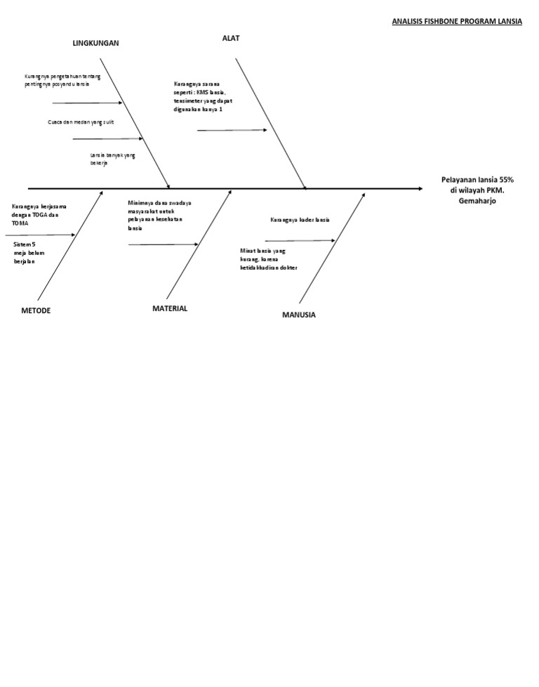Analisis Fishbone Program Lansia | PDF