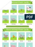 Farm Animals Flash Cards 2x3 PDF