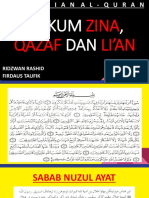 Hukum Zina, Qazaf Dan Li'An