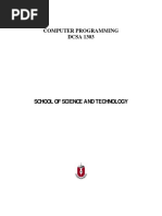 Computer Programing of DCSA