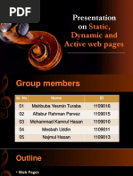 Presentation On: Static, Dynamic and Active Web Pages