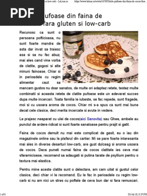 Clatite Din Faina De Cocos Fara Gluten