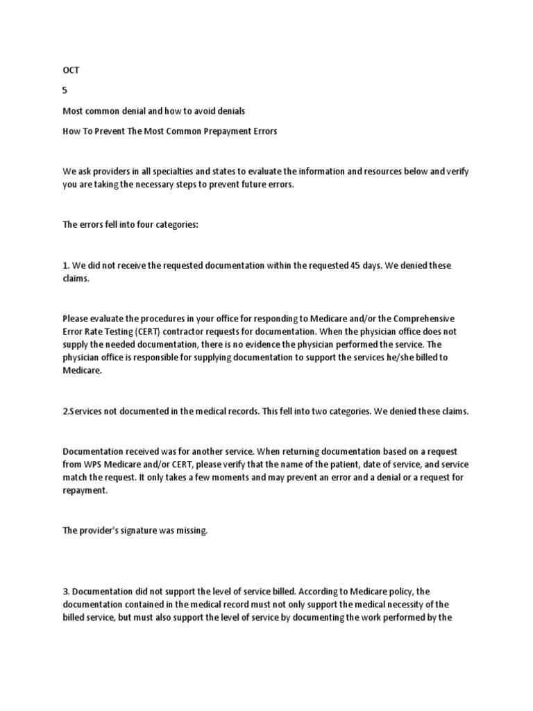 Denial Common Action | PDF | Chiropractic | Medicare (United States)
