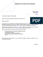 Absence CIF PDF
