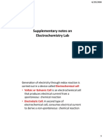 Supplementary Notes on Electrochemistry Lab