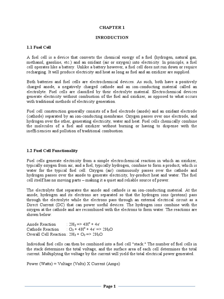 Generation of Electricity-Fuel Cell | PDF | Fuel Cell | Solid Oxide ...