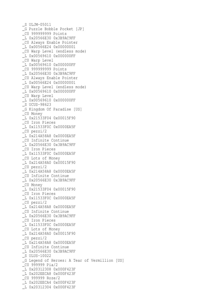 Psp Cheats Leisure Nature Free 30 Day Trial Scribd