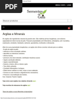 Argilas e Minerais - Sementes de Gaia - Saboaria Artesanal Natural