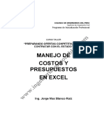 Aplicaciones de Excel para Costos y Presupuestos PDF