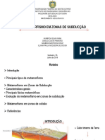 Metamorfismo em Zonas de Subducção