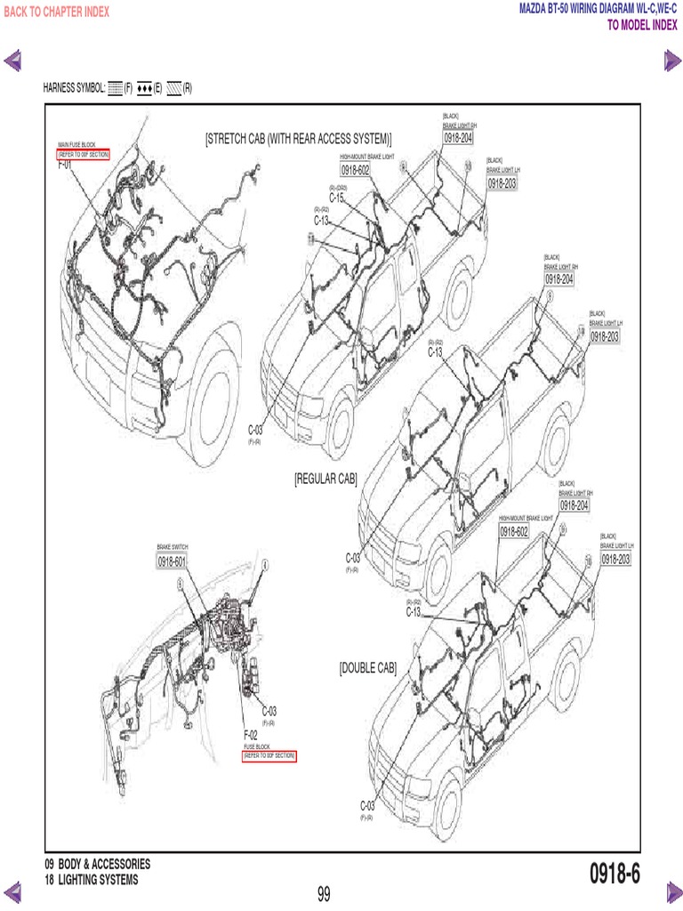 Mazda Bt50 WL C & We C Wiring Diagram f198!30!05l99 | PDF | Cars Of The
