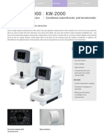 Kowa Ophthalmic Diagnostics KW 2000 Brochure