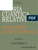 Física Teórica Volumen 4 Parte 1. Teoría Cuántica Relativista - Berestetskii, Lifshitz & Pitaevskii - 2ed PDF