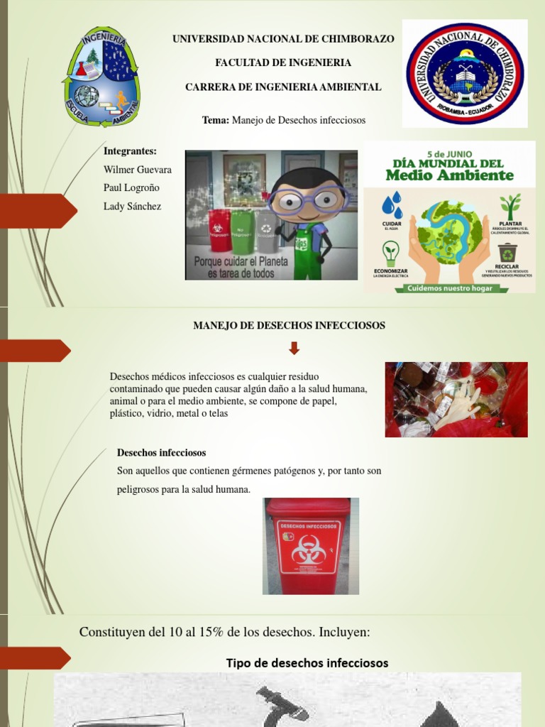 Manejo De Desechos Infecciosos Pdf Laboratorios Residuos