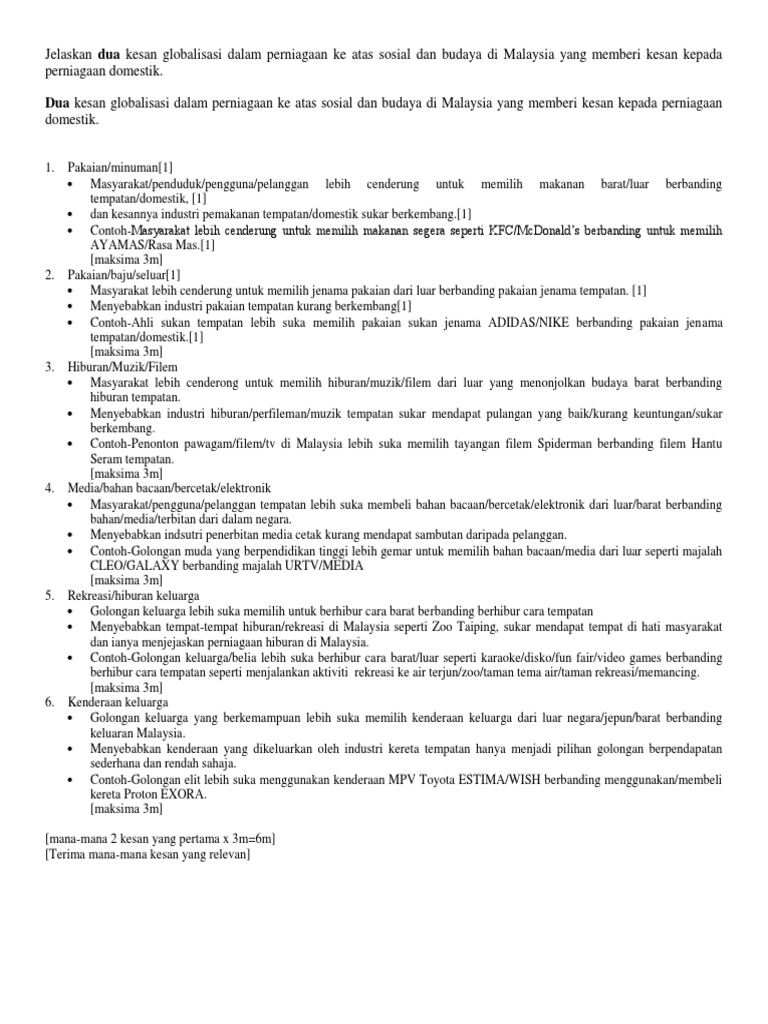 Kesan Globalisasi Pdf