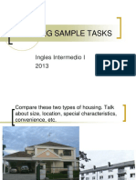 Speaking Sample Tasks: Ingles Intermedio I 2013