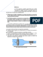 Desarrollo de Teorema de Bernoulli