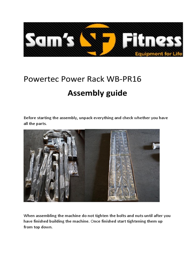 Powertec WB-PR16 Assembly Guide | PDF