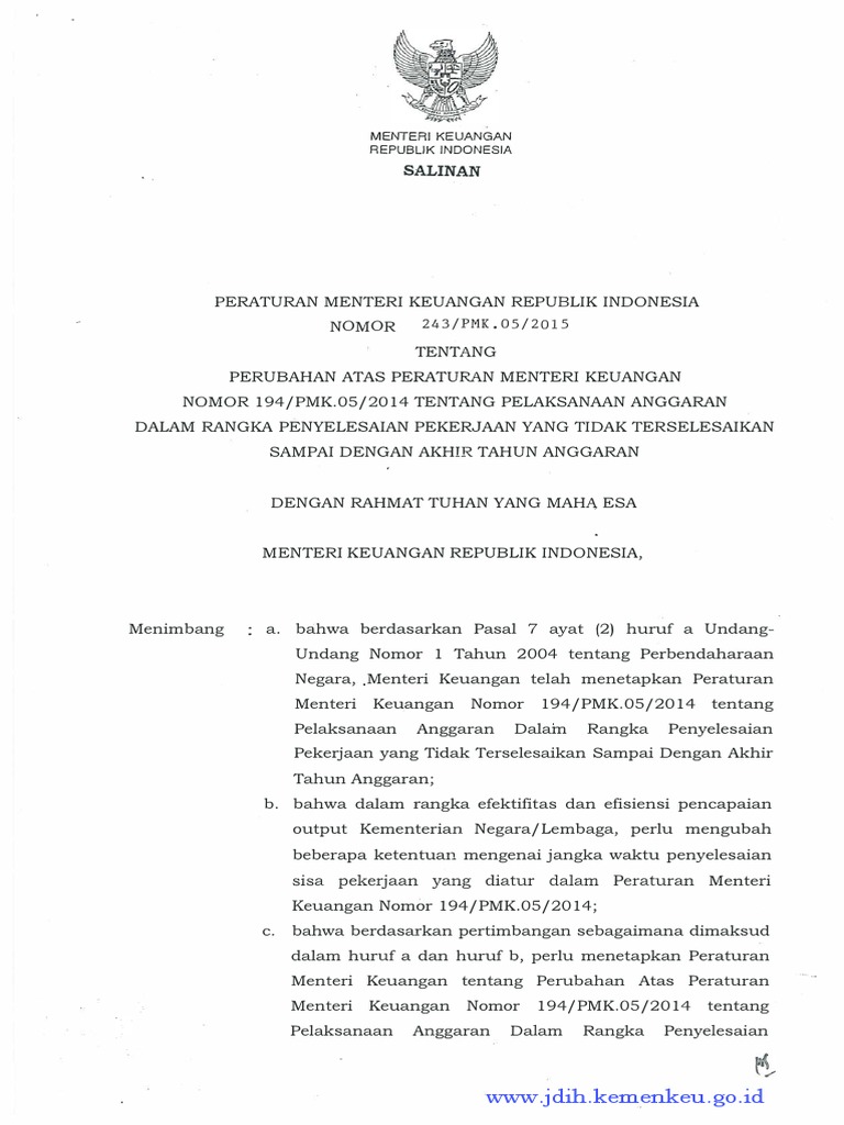 Pmk 243 Tahun 2015 Pdf Pdf