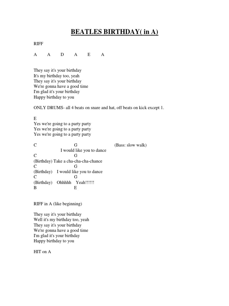 Beatles Birthday PDF 1