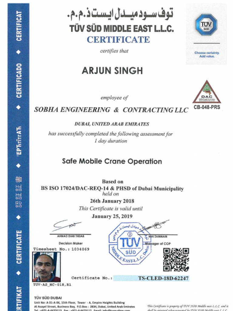 New Rigger - Certifiacte | PDF
