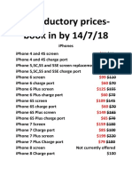 Repair Prices