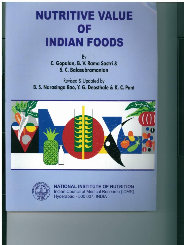 Nutritive Value Of Indian Foods Book Pdf