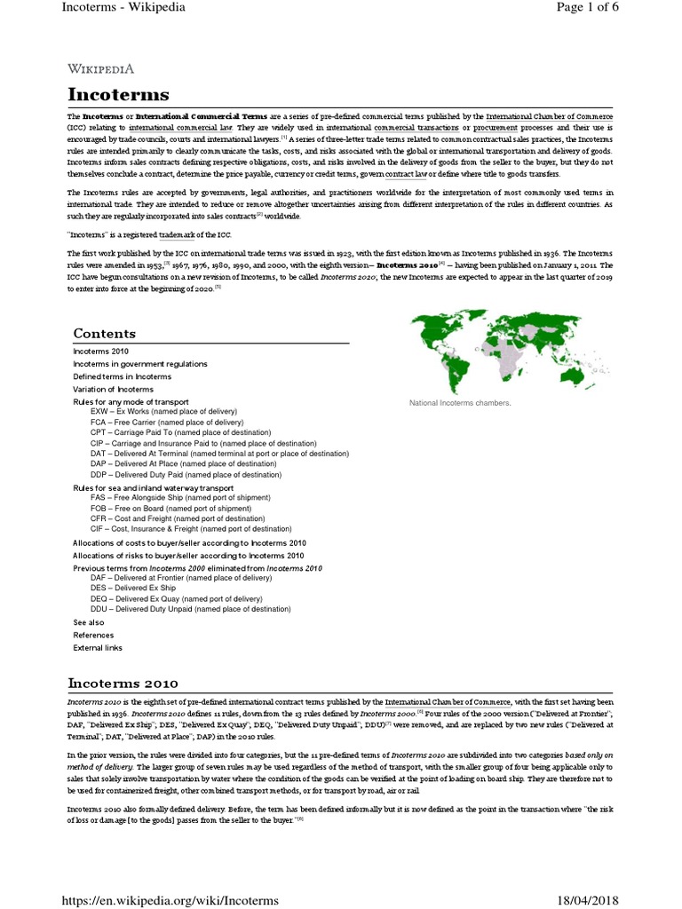 Incoterms Wikipedia