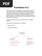 Functions in C