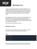 Structures in C