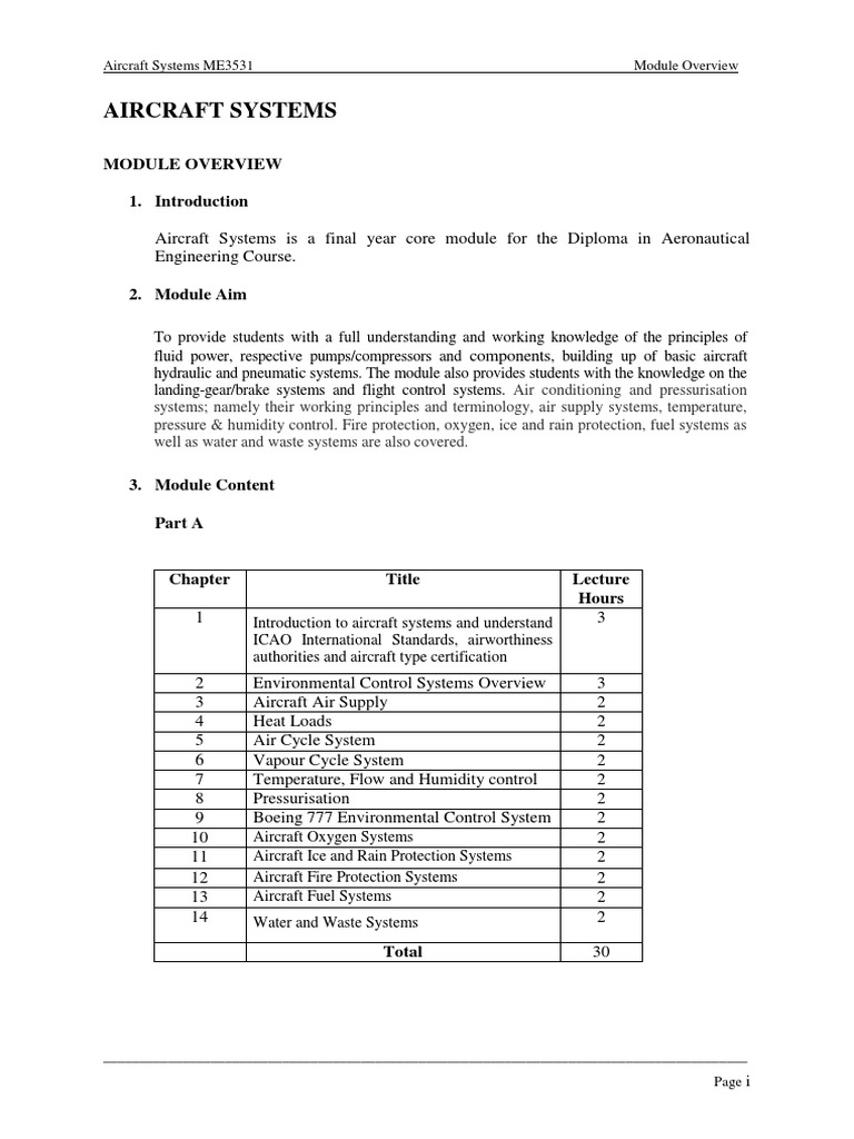 Aircraft Systems Overview | PDF | Hvac | Hydraulics