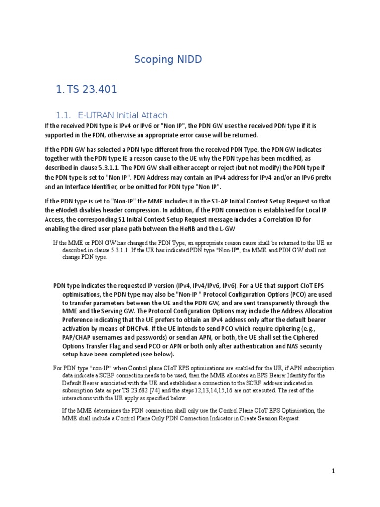 NIDD and Non-IP Data Delivery Overview | PDF | Ip Address | I Pv6