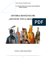 Sinteze Istoria Romanilor Titularizare