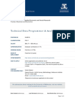 Technical Data Programmer & Analyst: Position Description