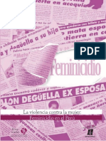 El Feminicidio en El Perú ( Ensayo)