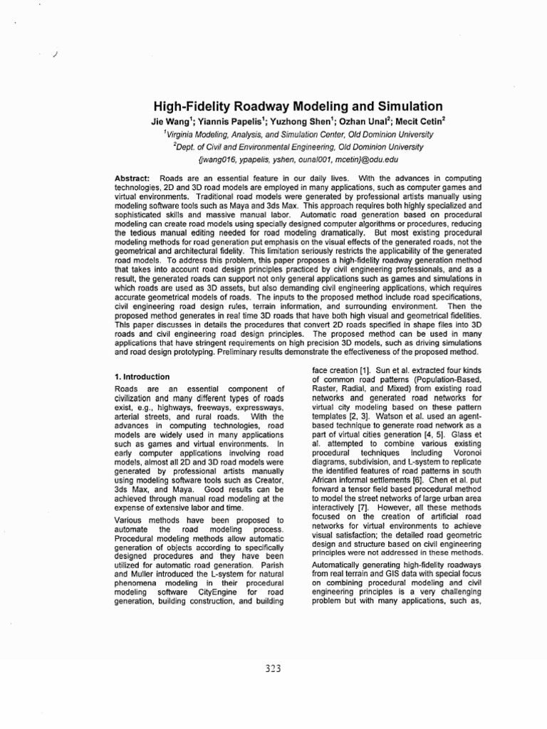 High-Fidelity Roadway Generation Method | PDF | 3 D Modeling | 3 D ...