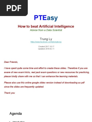 PTE guide
