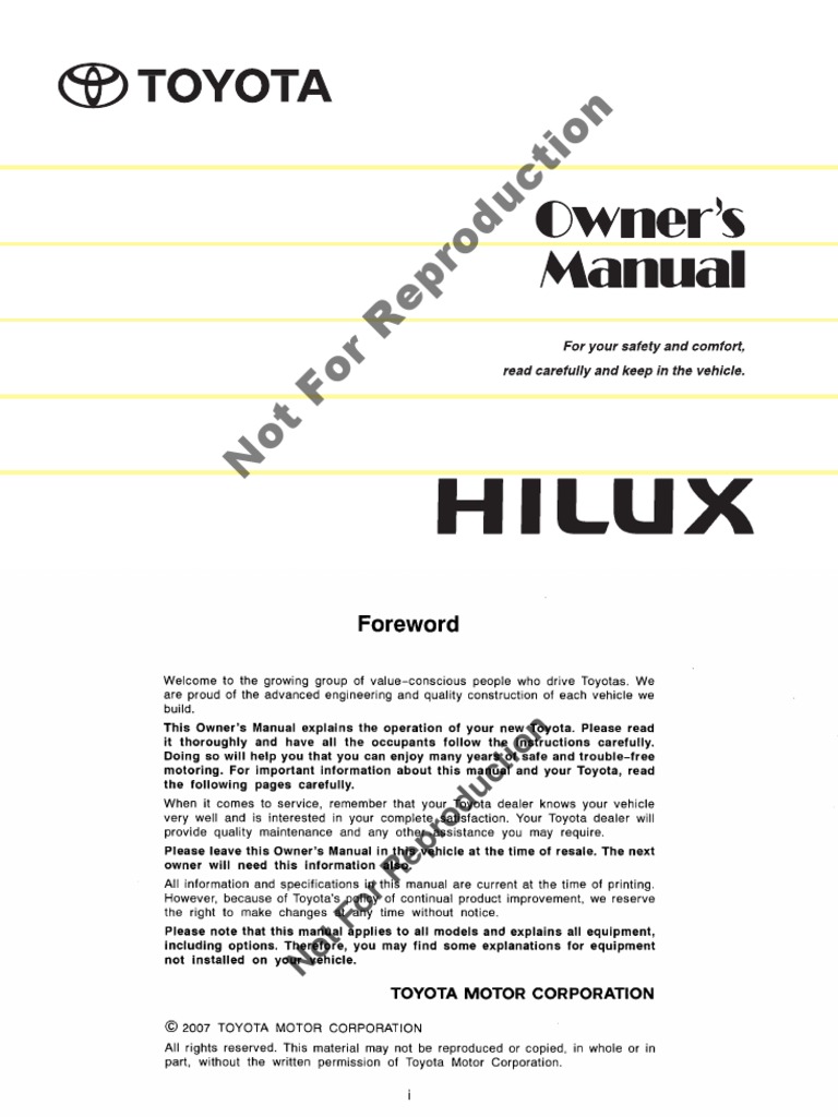 TOYOTA OWNERS MANUAL PDF FREE DOWNLOAD intelligence overview