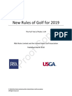 Rules of Golf For 2019