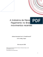 A Indústria de Meios de Pagamento No Brasil Movimentos Recentes