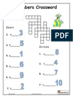 Numbers Crossword