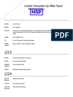 Unifieds Schedule Template by Mike Styer Photography